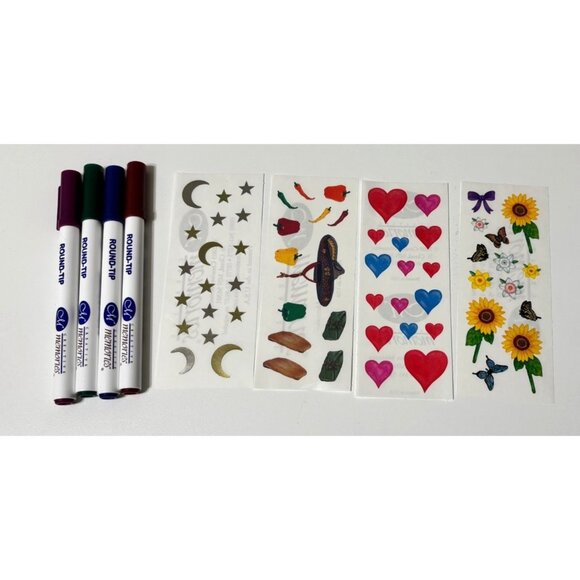 Creative Memories Other - Creative Memories Royal Round Tip Pens Set of 4 Jewel tones + Stickers Lot